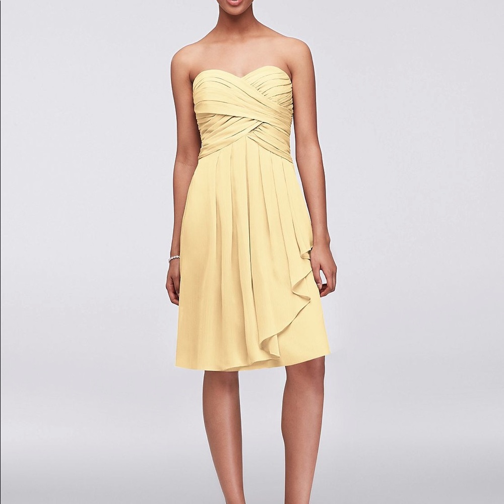 David's Bridal Chiffon Bridesmaid Dress